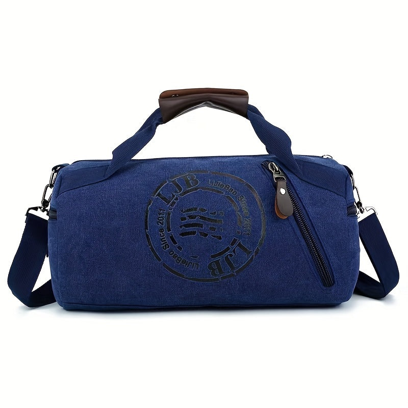 Wear-resistant Canvas Messenger Bag - Men's Bucket Travel Shoulder Bag